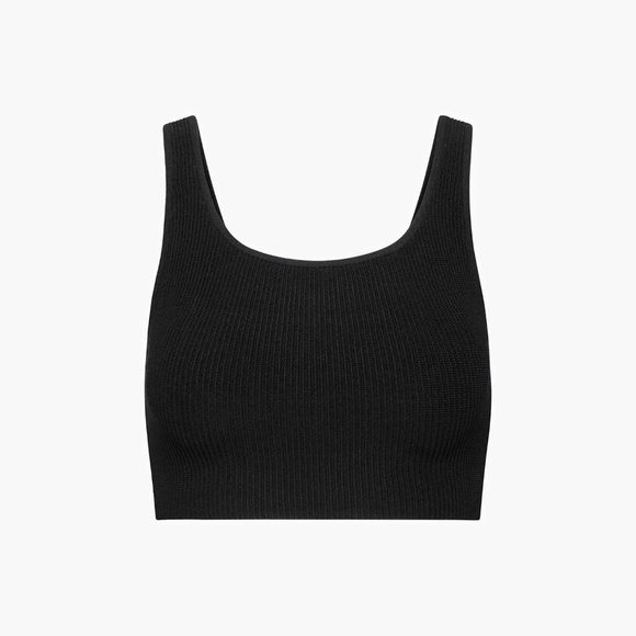 Aritzia Babaton⎜SCULPT KNIT SQUARENECK CROPPED TANK⎜BLACK - Picture 5 of 14